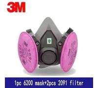Masque À Gaz 3m 6200,Demi-Masque Anti-Gaz,Série Combinaison Assortie Aux Filtres 6001/2091/5n11,Protection Chimique Et Organique.6200 3in1.