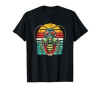 Masque à gaz anti-cafard effrayant radioactif insecte vintage rétro T-Shirt