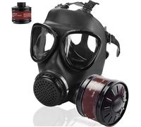 Masque à gaz avec filtre à charbon actif, masque respiratoire intégral tactique pour protection chimique et nucléaire, idéal pour soudage et filtration des vapeurs
