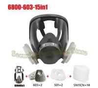 Masque À Gaz Demi-Visage,Bouclier Anti-Poussière 5n11,Filtres À Particules,Masque Respiratoire De Sécurité,Pulvérisation De Peinture Pour Le Travail Industriel,6200 7502.6800-603-15in1.