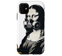 Masque à gaz Mona Lisa Street Art Graffiti Coque pour iPhone 11