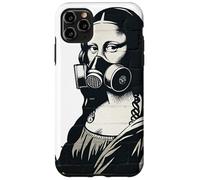 Masque à gaz Mona Lisa Street Art Graffiti Coque pour iPhone 11 Pro Max