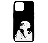Masque à gaz Pochoir Graffiti en blanc Coque pour iPhone 15