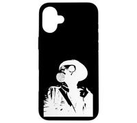 Masque à gaz Pochoir Graffiti en blanc Coque pour iPhone 16 Plus