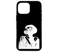 Masque à gaz Pochoir Graffiti en blanc Coque pour iPhone 16 Pro Max