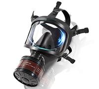 Masque à gaz tactique - Masque intégral avec filtre à charbon actif de 40 mm pour protection nucléaire, chimique et anti-poussière