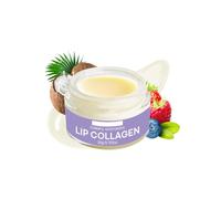 Masque à lèvres au collagène, masque de sommeil naturel hydratant et repulpant pour les lèvres sèches et gercées, baume exfoliant doux pour des lèvres lisses et élastiques, réduit les rides des lèvres