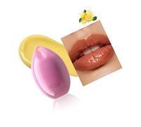 Masque à lèvres fruits design d ' œufs portable avec à boule pelucheuse pour tous les sexes et types de peau Masque en forme d ' œufs