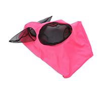 Masque à Mouche de Cheval Confortable Tissu en Tricot Doux Protecteur de Visage de Cheval Respirant (Pink)