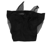 Masque à Mouche en Maille Chevaux, Mouche à Face en Tricot élastique légère avec Une Protection des Oreilles pour l'équipement équestre d'équitation (Noir)