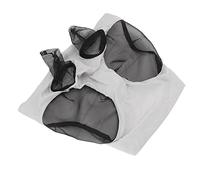 Masque à Mouche en Maille Respirante Couverture de Face à Cheval avec Protection des Oreilles pour la Conduite équestre en Rouge Rose (Grey)