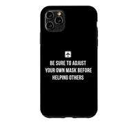 Masque à oxygène pour Avion, Passager, aéroport, Pilote de sécurité Coque pour iPhone 11 Pro Max