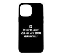 Masque à oxygène pour Avion, Passager, aéroport, Pilote de sécurité Coque pour iPhone 13 Pro Max