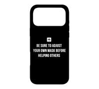 Masque à oxygène pour Avion, Passager, aéroport, Pilote de sécurité Coque pour iPhone 17 Pro Max