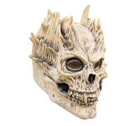 Masque à structure osseuse pour événements étranges, spectacles de théâtre, costumes, squelette réaliste, accessoire de revêtement de visage, masque de crâne en latex respirant pour Halloween