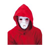 Masque adulte blanc avec traces de sang - Qualité supérieure