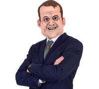 Masque adulte en latex Emmanuel drôle de masque de politicien beige