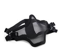 Masque Airsoft Demi-Visage, Fixation Rapide pour Casque Tactique, pour Halloween Chasse Mascarade Fête Cosplay(Black)