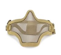 Masque Airsoft Demi-Visage, Fixation Rapide pour Casque Tactique, pour Halloween Chasse Mascarade Fête Cosplay(Mud Color)