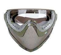 Masque Airsoft et Paintball Bi-Mode, Masque Intégral en Maille d'acier avec 3 Verres Interchangeables, Accessoires pour Casque Tactique Rapide(CP)