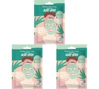 Masque Aloe Vera en Tissu - Soin Visage Express en 10 Minutes - Peau Douce et Hydratée - Pour Confort et Fraîcheur Immédiats - Hydratation, Beauté Femme - Skincare Masque French Tendance (Lot de 3)