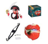 Masque amusant Père Noël Halloween avec changement de voix, accessoires de cosplay d'Halloween avec musique LED, cadeau d'anniversaire d'Halloween pour garçons et filles