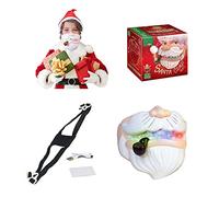 Masque amusant Père Noël Halloween avec changement de voix, accessoires de cosplay d'Halloween avec musique LED, cadeau d'anniversaire d'Halloween pour garçons et filles