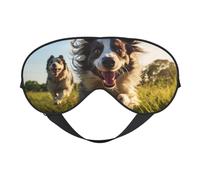 Masque amusant pour les yeux avec imprimé chiens, masque de sommeil soyeux pour homme et femme, pour le sommeil et la relaxation