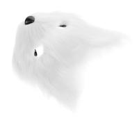 Masque Animal Demi-visage Blanc en Plastique pour Célébration Halloween | Léger, Respirant et Souple, Design Unique, Facile à Porter et Retirer, pour Adultes et Garçon et Filles