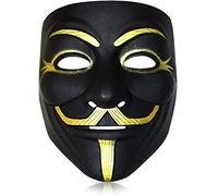 Masque Anonymous® Noir pour Adultes | Masque V pour Vendetta | anonyme de Hacker | Qualité Premium | Plastique Rigide | Accessoire de fête | Cosplay | Halloween | OriginalCup®