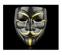 Masque Anonymous Noir pour Enfants et Adultes pour Vendetta Masque Anonyme de Hacker Qualité Premium Plastique Rigide