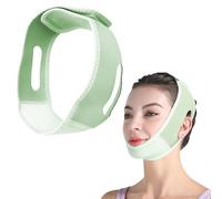 Masque anti-double menton noir, masque jawline, apnée du sommeil, masque de menton réutilisable pour unisexe double menton Enlever raffermissant et lifting du visage (vert)