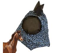 Masque anti-morsure pour tête de cheval - Motif léopard - Respirant - Produit de soin pour cheval - Anti-morsure - Protection du visage pour cheval - Confortable
