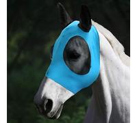 Masque Anti Mouche Cheval avec Oreilles, Protection UV, Grand Espace pour Les Yeux, Protection Contre Les Insectes et Le Solei, Masque Mouche Cheval et Poney (Bleu, 40 * 25 * 20cm)