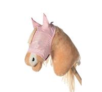 HKM Hobby Horsing Masque anti-mouches pour cheval de bataille en maille (rose)