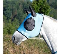 Masque anti-mouches avec protège-oreilles pour cheval USG Bleu Poney