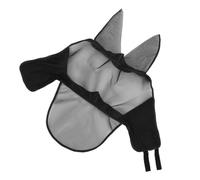 Masque Anti-Mouches Cheval Âne, Protection UV, Face Complète | Maille Polyester Noire, Bord Souple et Maintien Sûr, pour Pâturage et Randonnée
