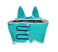 Masque Anti-Mouches Cheval - Tissu Respirant Protection UV - avec Oreilles, Sangle élastique, Masque oculaire Demi-Visage pour équidés,pour Élevage, Randonnée, Extérieur, Toutes Saisons, Étable
