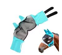 Masque anti-mouches de cheval, protection du visage professionnelle, étui réglable, cache-oreilles, protection des yeux (105 x 52 x 28 cm), parfait pour l'équitation en plein air