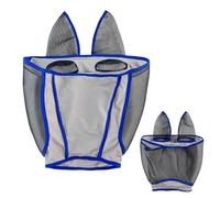 Masque anti-mouches d'équitation - Protection UV élastique - Bouclier à mailles fines - Équipement de protection du visage - Masque de protection contre les insectes d'extérieur - Solution de