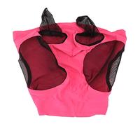 Masque Anti-Mouches en pour Cheval avec Oreilles, Protection faciale élastique Respirante pour poneys et Chevaux Adultes 44x36 cm Masque Anti-Mouches Respirant avec Oreilles, (Rose Rouge)