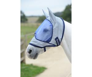 Masque anti-mouches et oreille pour cheval Bucas Buzz-Off Deluxe Bleu 3XS