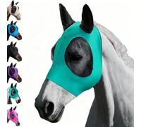 Masque Anti-Mouches for Chevaux avec Oreilles, Respirant Et Élastique, Couverture Complète for Protection Contre Les UV Et Les Insectes, for Les Randonnées, Les Pâturages