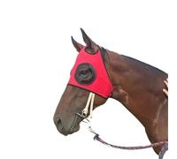 Masque Anti-Mouches for Chevaux, Harnais, Housse for, Masque Coupe-Vent for Les Yeux, Couvre-tête for, Accessoires équestres pour Cheval(Red)