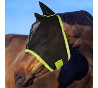 Masque anti-mouches Horses Fly Go, léger et respirant, maille fine avec oreilles en tissu perforé pour protection contre les mouches et les moucherons (vert clair, xxs)