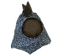 Masque anti-mouches intégral avec imprimé léopard, protection du visage de cheval, masque respirant anti-morsure pour chevaux