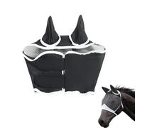Masque Anti-Mouches Intégral pour Cheval Protège Visage Nez Et Oreilles,Espace Oculaire Extensible Et Confortable, Protection Contre Les Moustiques Et Les Insectes(1pcs)