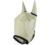 Masque anti-mouches pour cheval 2 en 1 Equithème Aquafly Beige L