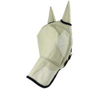 Masque anti-mouches pour cheval 2 en 1 + nez Equithème Aquafly Beige L