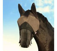 Masque anti-mouches pour cheval 3 en 1 KM Elite Combat Beige XL